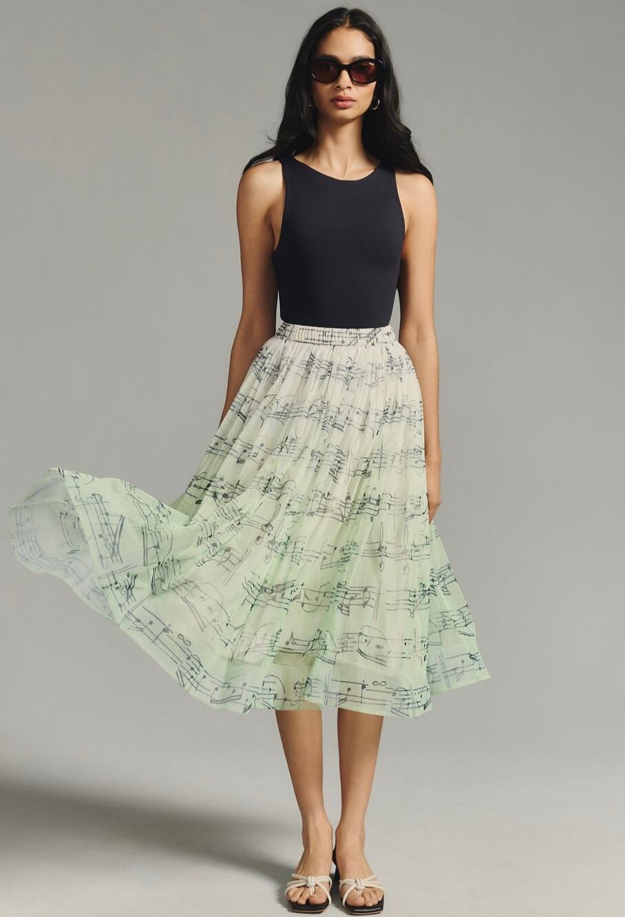Anthropologie Maeve Music Note Skirt NWT Small